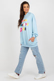 Casual Women's Hooded Sweatshirt with Pockets and Print