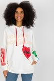 Casual Women's Hoodie with Pockets and Decorative Lettering
