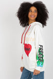 Casual Women's Hoodie with Pockets and Decorative Lettering