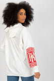 Casual Women's Hoodie with Pockets and Decorative Lettering