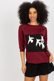 Sweatshirt and Skirt Set with Decorative Print