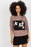 Stylish Sweatshirt Set with Decorative Print and Skirt