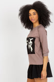Stylish Sweatshirt Set with Decorative Print and Skirt