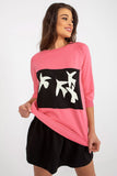 Stylish Sweatshirt and Skirt Set with Decorative Print