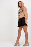 Hooded Sweatshirt and Flared Skirt Set with Print