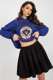 Hooded Sweatshirt and Flared Skirt Set with Print