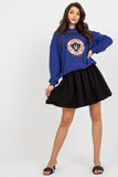 Hooded Sweatshirt and Flared Skirt Set with Print