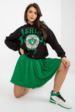 Hooded Sweatshirt and Flared Skirt Set with Print
