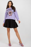 Hooded Sweatshirt and Flared Skirt Set with Print