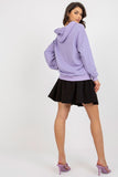 Hooded Sweatshirt and Flared Skirt Set with Print