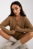 Casual Shorts and Sweater Set with Elastic Waistband