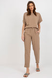 Summer Blouse and High-Waist Pants Set