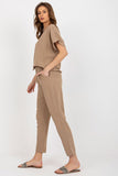 Summer Blouse and High-Waist Pants Set