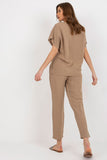 Summer Blouse and High-Waist Pants Set