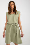 Sleeveless Summer Dress with Heart Neckline and Belt