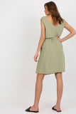 Sleeveless Summer Dress with Heart Neckline and Belt