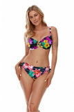 Exotic Floral Knitted Bra with Underwire Support