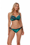 Exotic Leaf Motif Underwired Push-Up Bra