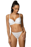 Elegant Lace Push-Up Bra for Deep Necklines and Comfort