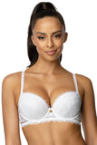 Elegant Floral Lace Push-Up Bra with Adjustable Straps