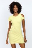 Cut-Out Shoulder Cotton Mini Dress for Stylish Summer Looks