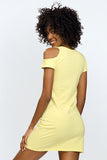 Cut-Out Shoulder Cotton Mini Dress for Stylish Summer Looks