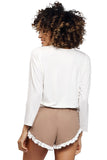 Delicate Viscose Blouse and Shorts Set with Frill Detail