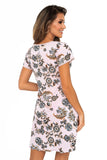 Boho Floral V-Neck T-Shirt with Lace Trim