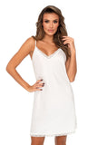 TIFFANI Satin Chemise with Lace and Adjustable Straps