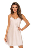 Elegant Satin Chemise with Lace Details