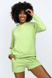 Cozy Long-Sleeve Hoodie & Short Sweat Shorts Set
