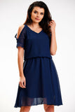 Lightweight Chiffon Summer Dress with Shoulder Slits