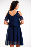 Lightweight Chiffon Summer Dress with Shoulder Slits