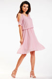 Lightweight Chiffon Summer Dress with Shoulder Slits