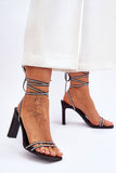 Stylish Breathable Rhinestone Sandals with Unique Heel