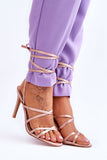 Elegant Stiletto Heel Women's Sandals with Eco Leather Insole