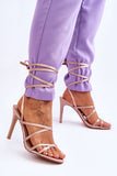 Elegant Stiletto Heel Women's Sandals with Eco Leather Insole