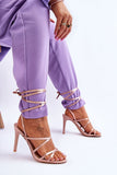 Elegant Stiletto Heel Women's Sandals with Eco Leather Insole