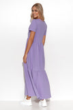 Classic Maxi Knit Dress with Romantic Ruffles
