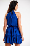 Versatile Flared Dress with Decorative Neckline