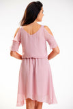 Lightweight Chiffon Summer Dress with Shoulder Slits