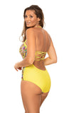 Elegant One-Piece Swimsuit with Adjustable Detachable Straps