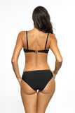Sporty Push-Up Swimsuit with Decorative Panties for Sunbathing