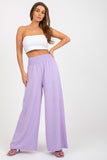 High-Waisted Seamed Pants with Decorative Creases