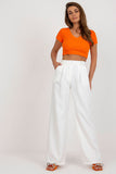 Elegant High-Waisted Pleated Pants with Pockets