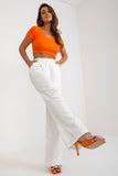Elegant High-Waisted Pleated Pants with Pockets