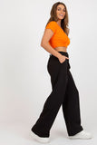 Elegant High-Waisted Pleated Pants with Pockets