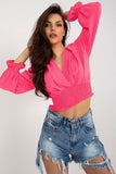 Elegant Long Sleeve Blouse with Envelope Neckline