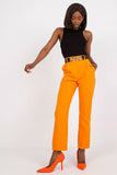 Elegant High Rise Pants with Elastic Waistband & Belt