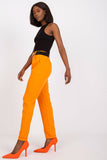 Elegant High Rise Pants with Elastic Waistband & Belt